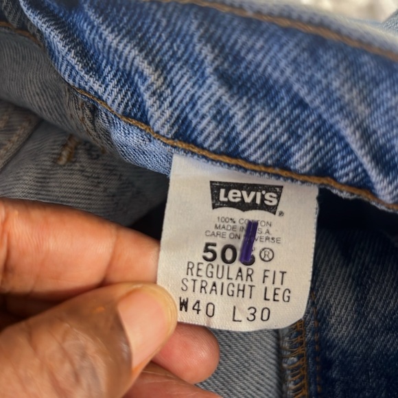 Vintage Levi's 505 Orange Tab Regular Fit Straight Leg Jean Men’s Size 40 X 30 - Picture 12 of 12